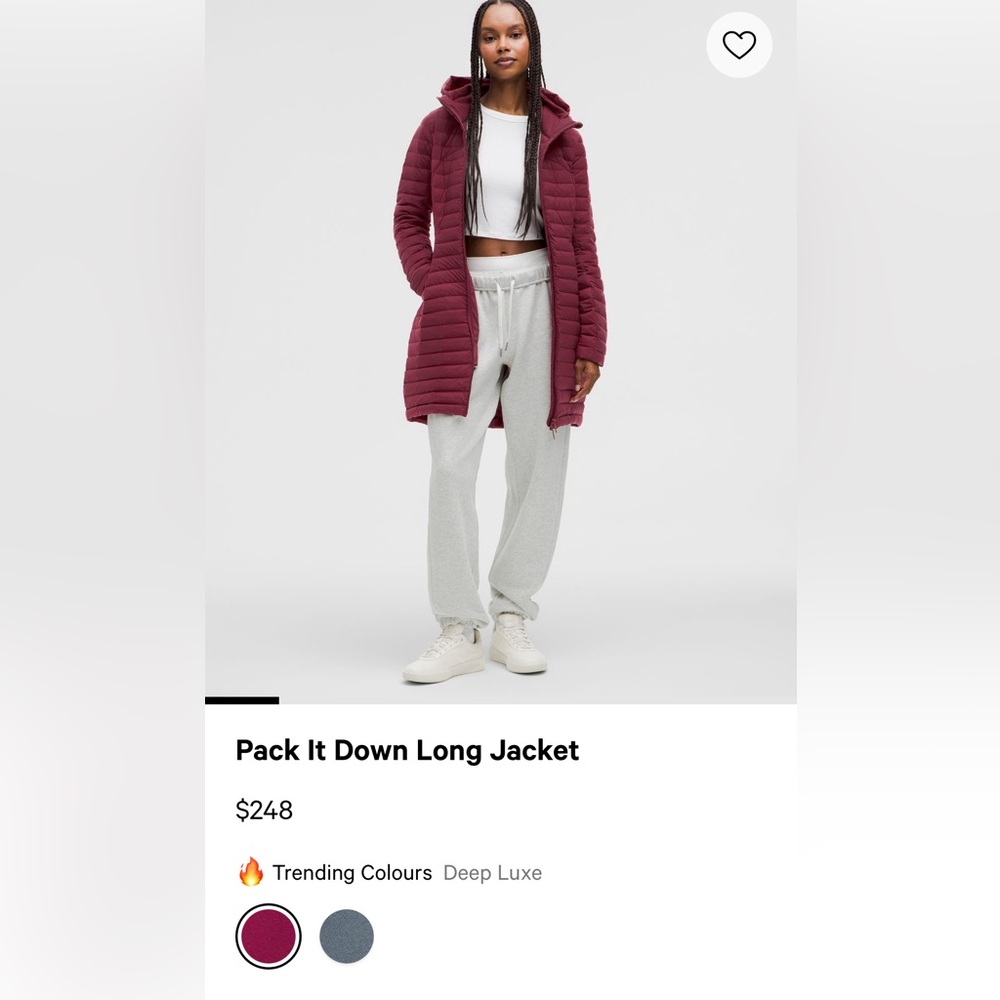 Pack it down long jacket like new size 4